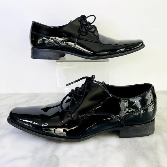 Calvin Klein Other - Calvin Klein "Brodie" Tuxedo Patent Formal Dress Shoes Black 8 w/Box 4 Eyelet